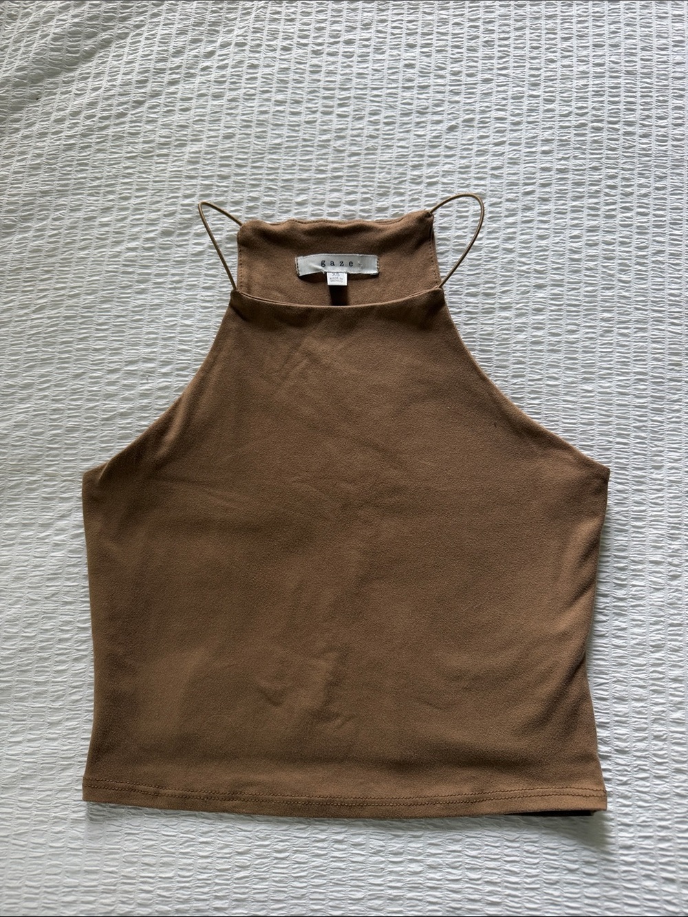 Gaze High Neck Cropped Cami Top